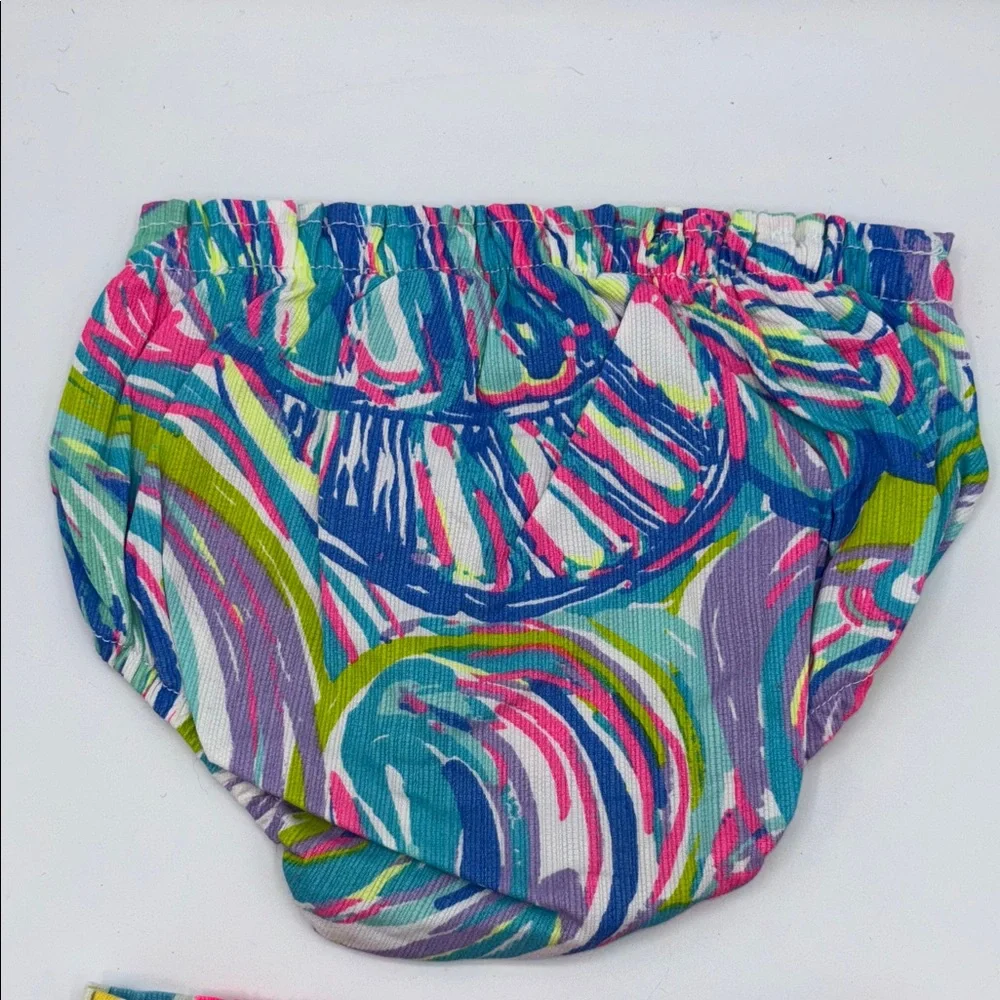 NWOT 2PC Lilly Pulitzer Vibrant Neon Infant 12-18M Diaper Covers